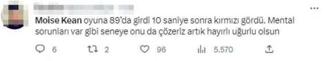 40 saniye oyunda kalan Moise Kean, sosyal medyada dalga konusu oldu