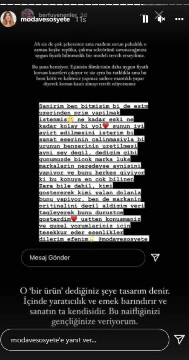 Berfu Yenenler, kıyafetini beğenmeyen fenomen Pelin Kaya ile birbirine girdi