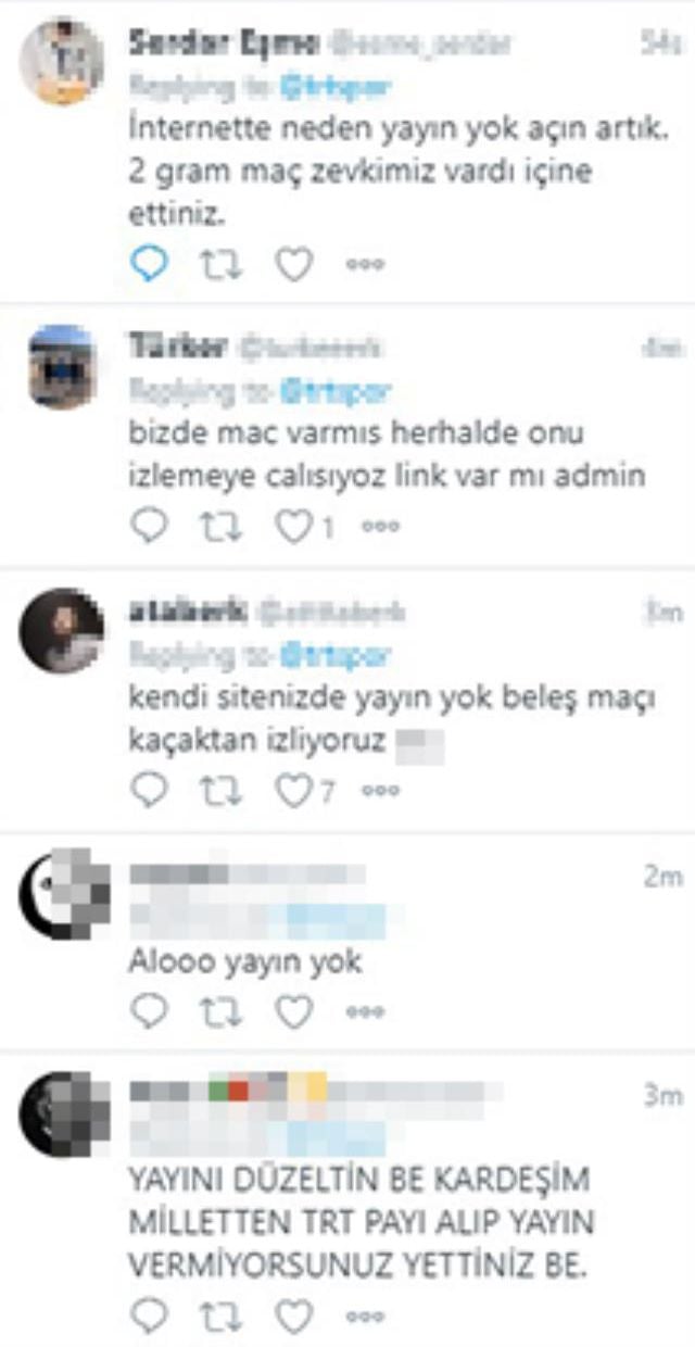 Maç izlemek isteyenler gördükleri ekran karşısında isyan etti! TRT'ye tepki yağdı