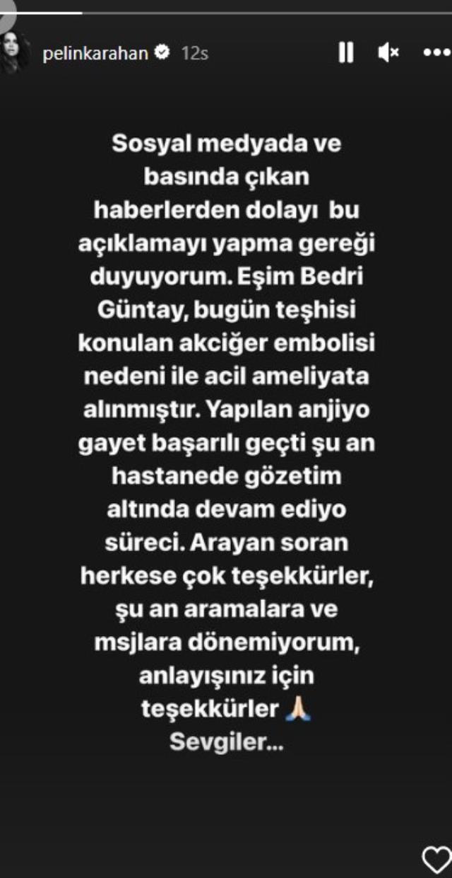 Pelin Karahan eşi kim? Pelin Karahan eşi Bedri Güntay hasta mı?