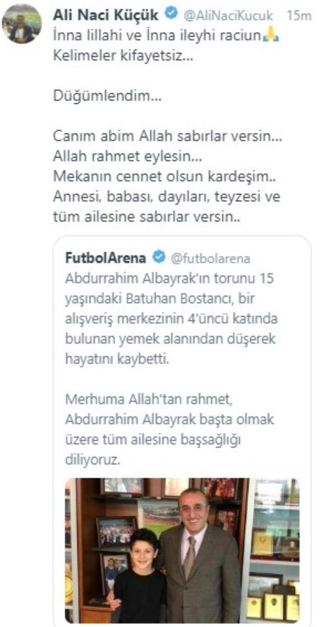 Abdurrahim Albayrak'ın acı günü! 15 yaşındaki torunu Nişantaşı'ndaki AVM'nin dördüncü katından düşerek hayatını kaybetti