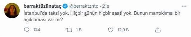 Berrak Tüzünataç'ın taksi isyanına İBB'den yanıt geldi: Teklifimiz 7 kez reddedildi