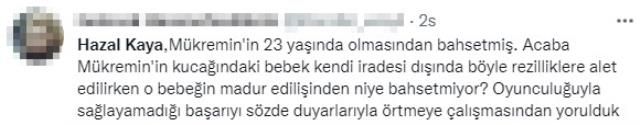 Mükremin Gezgin'e sahip çıkan Hazal Kaya, Tiwtter'da linç ediliyor