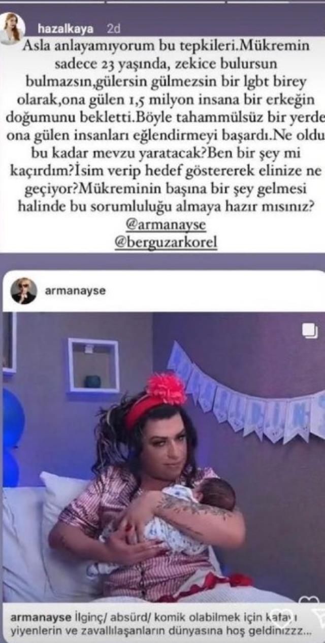 Mükremin'e sahip çıkarken Bergüzar Korel ve Ayşe Arman'ı hedef alan Hazal Kaya: Size anlamsız geleni hedef gösteremezsiniz