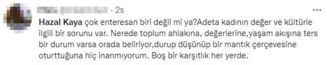 Mükremin Gezgin'e sahip çıkan Hazal Kaya, Tiwtter'da linç ediliyor