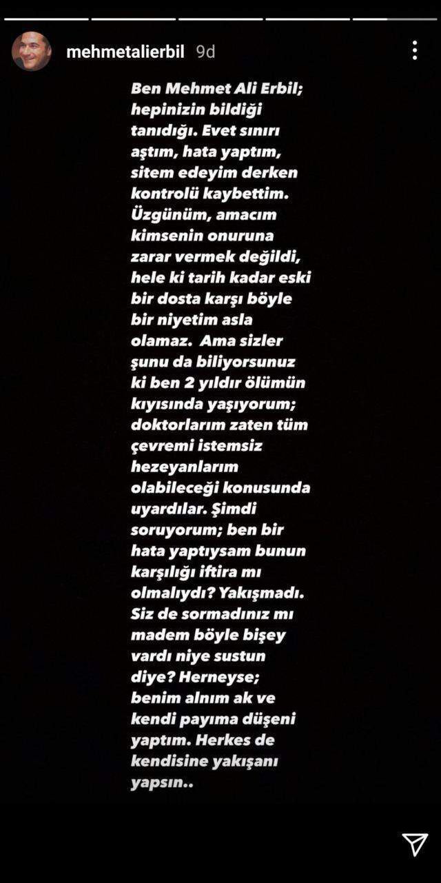 Mehmet Ali Erbil'den Seda Sayan'ın tecavüz suçlamasına zehir zemberek cevap: Bu iftira yakışmadı