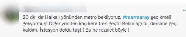 Marmaray metrosunda arıza! Seferler tek yönlü gecikmeli yapılıyor, duraklarda yoğunluk var