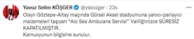 Türkiye bu olayla çalkalanmıştı! İzmir derbisindeki ambulans şirketi için karar verildi