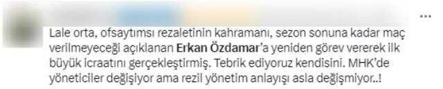 MHK'ya tepkiler çığ gibi! Türk futbolunda kriz yaratan maçın hakemi Erkan Özdamar, geri döndü