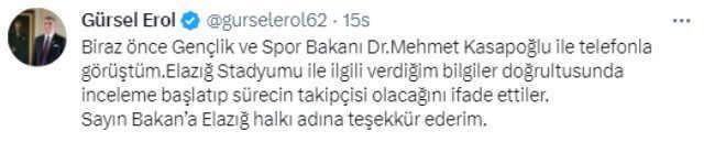 Elazığspor'un yeni stadından Atatürk'ün adı çıkarıldı! Tepkilerin ardı arkası kesilmiyor