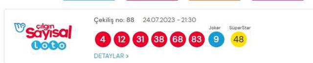 24 Temmuz 2023 Sayısal Loto çekiliş sonuçları açıklandı! Sayısal Loto sonuçları saat kaçta açıklanacak? Sayısal Loto CANLI izle!