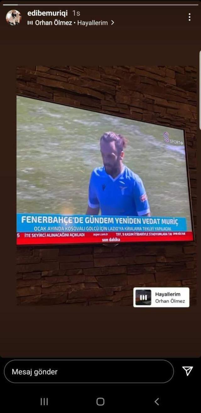Fenerbahçe'ye dönüşün habercisi gibi paylaşım! Vedat Muriqi'in eşi transferin fitilini yaktı