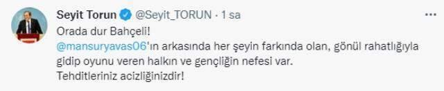 MHP liderinin 'Mansur Yavaş kendisine dikkat etsin' tehdidine ilk yanıt CHP'den: Orada dur Bahçeli
