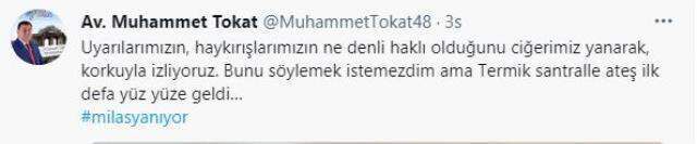 Milas'ta termik santral yakınlarına ulaşan yangın nedeniyle bölge boşaltılıyor