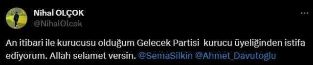 Nihal Olçok istifa mı etti, neden? Nihal Olçok hangi partideydi?