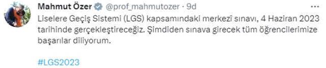 Son Dakika! LGS kapsamındaki merkezi sınav 4 Haziran'da yapılacak