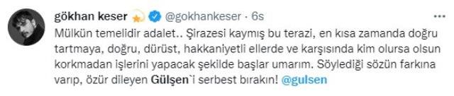 Ünlü isimler, Gülşen'in tutuklanmasına tepki gösterdi