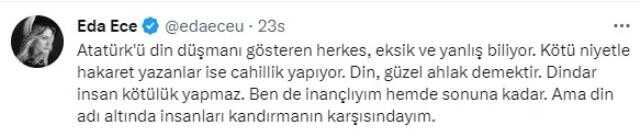 Anıtkabir'de ağladığı için tepki çeken Eda Ece'den cevap: Ağlamamam mümkün değil, taş değilim