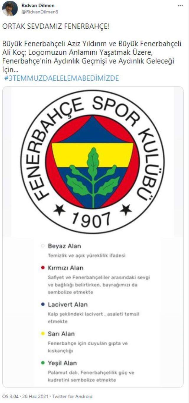 Rıdvan Dilmen, Ali Koç ile Aziz Yıldırım'a barışma çağrısında bulundu
