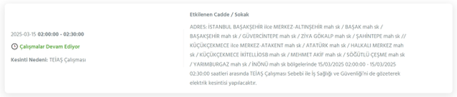 İstanbul BAŞAKŞEHİR su kesintisi! 15 Mart İSKİ Başakşehir su kesintisi ne zaman bitecek, sular ne zaman gelecek?