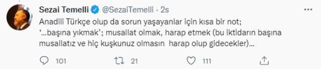 HDP'li Sezai Temelli'den Semra Güzel'in tutuklanması sonrası skandal paylaşım: Bu memleketi başınıza mutlaka yıkacağız