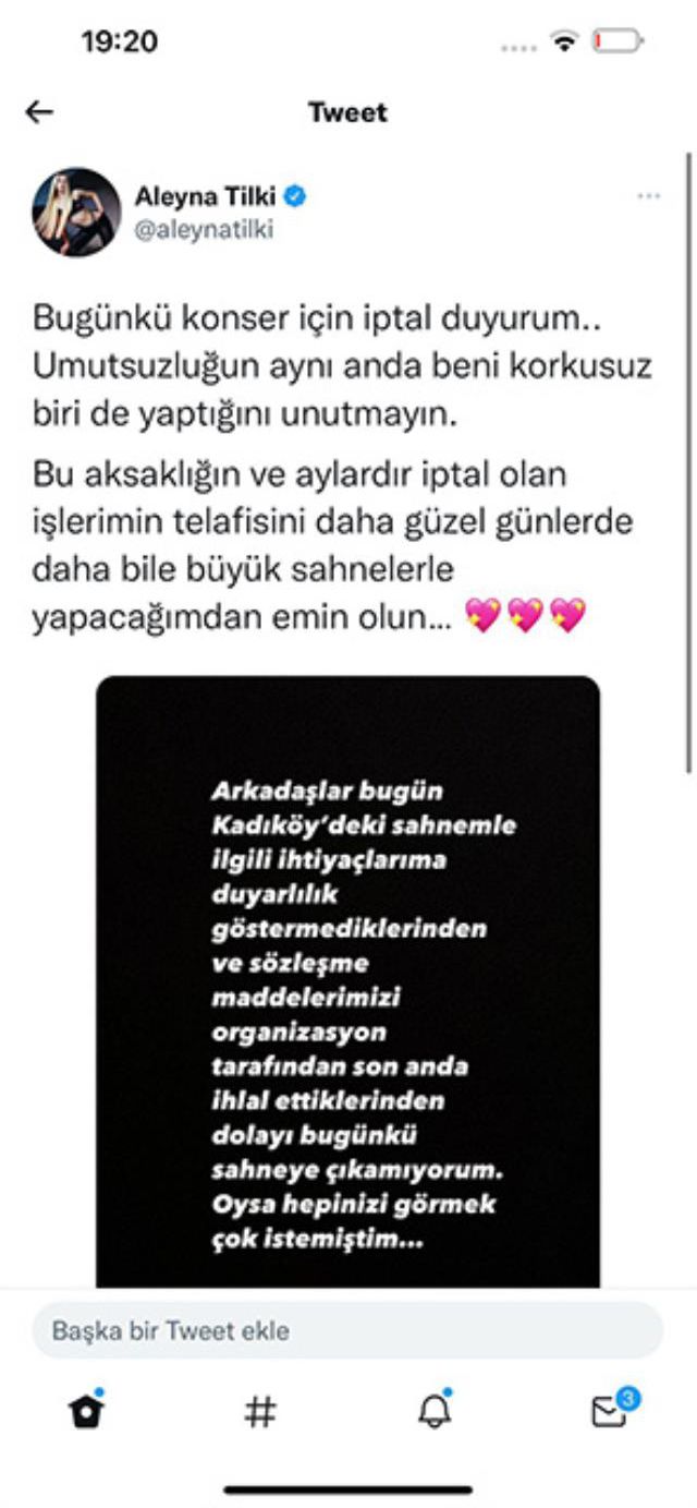 Aleyna Tilki... 'SEBEPSİZ İPTAL' DEDİ, FESTİVAL KOMİTESİ 'KEYFİ İPTAL ETTİ' DEDİ!