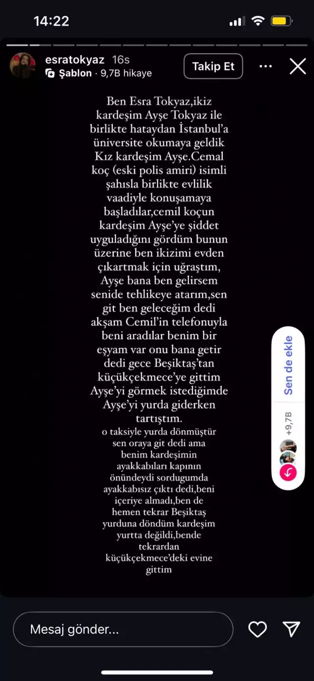 Cesedi yol kenarında bulunan Ayşe Tokyaz'ın kardeşinden kan donduran sözler