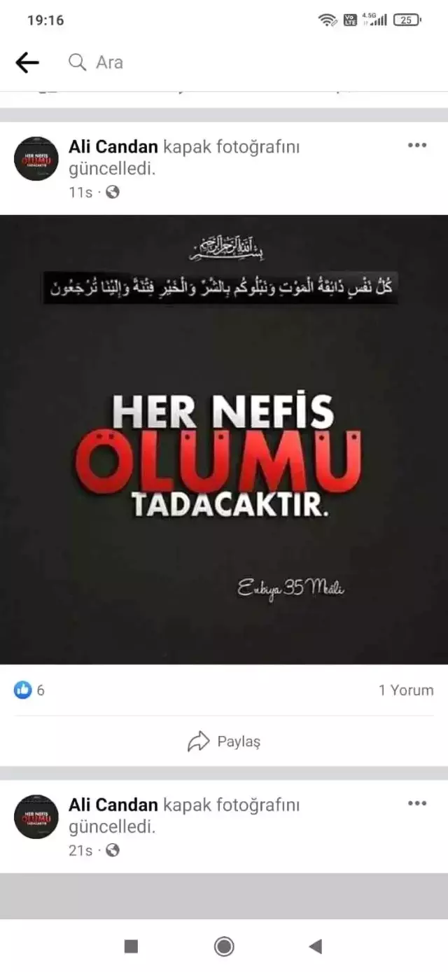 Göçükte ölen işçiden 'Her nefis ölümü tadacaktır' paylaşımı