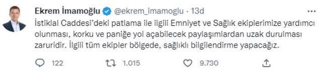 Son Dakika: İstiklal Caddesi'nde patlama meydana geldi: Can kaybı ve yaralılar var