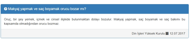 Saç boyatmak orucu bozar mı?