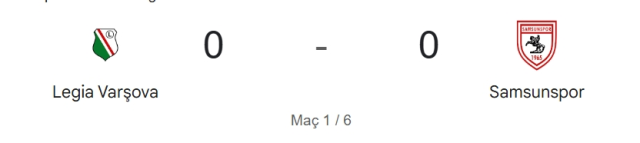 Legia Varşova Samsunspor maçı kaç kaç, bitti mi? MAÇ SONUCU! Legia Varşova Samsunspor golleri kim attı, canlı maç anlatımı!