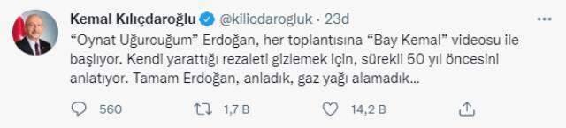 Kılıçdaroğlu'ndan kendisiyle ilgili videolar izleten Erdoğan'a: Tamam anladık, gaz yağı alamadık