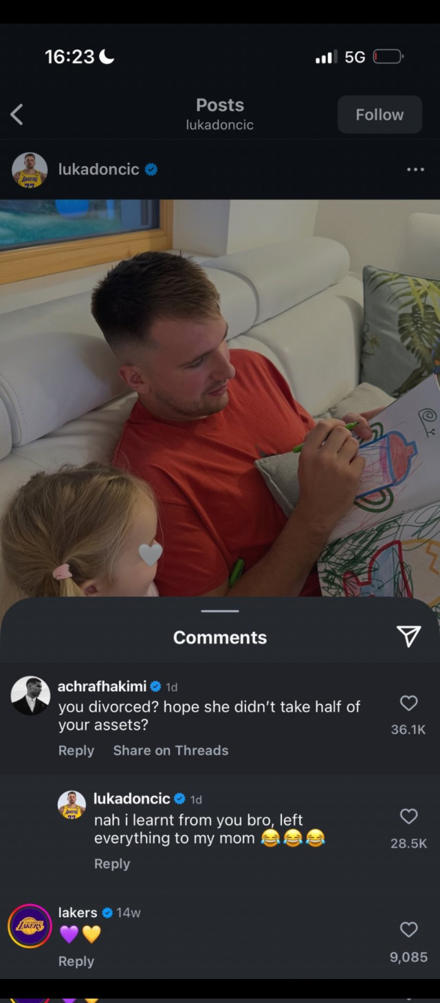 Hakimi'nin 'Boşandın mı?' sorusuna Luka Doncic'ten bomba cevap