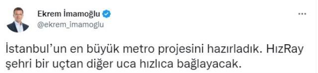 Bu da İmamoğlu'nun çılgın projesi! HızRay, şehri bir uçtan diğer uca bağlayacak