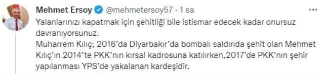 İçişleri Bakan Yardımcısı Ersoy: 'Yalanlarınızı kapatmak için şehitliği bile istismar edecek kadar onursuz davranıyorsunuz'