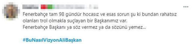 'Bu nasıl vizyon Ali Başkan' etiketi altında organize olan Fenerbahçeliler, Ali Koç'a karşı kazan kaldırdı