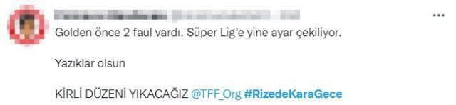 'Rize'de kara gece' etiketi gündemin zirvesine oturdu! Galatasaray maçının hakemine benzeri görülmemiş tepki