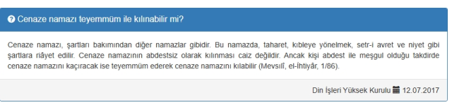 Cenaze namazı abdestsiz kılınır mı?