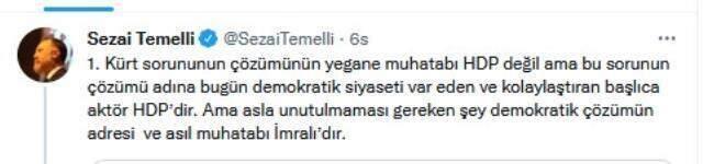 Kılıçdaroğlu'nun 'Kürt sorununu HDP ile çözebiliriz' sözlerine HDP'den yanıt: Çözümün adresi İmralı'dır