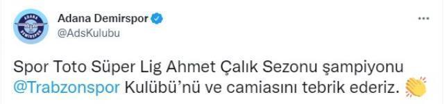 Trabzonspor'a spor, sanat, siyaset camiasından tebrik mesajları yağıyor