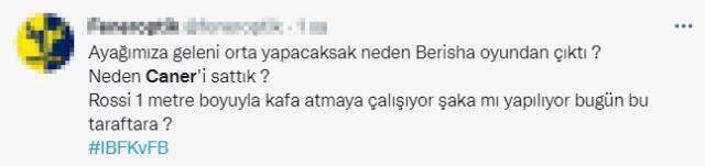 Kaybedilen Başakşehir maçı sonrası F.Bahçeli taraftarlardan 'Caner' paylaşımı yağıyor