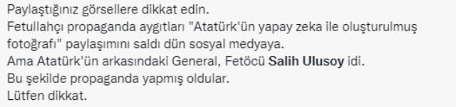 Atatürk'ün yapay zekayla yapılan ve gündem olan fotoğrafında yer alan ismin kimliği tepki çekti