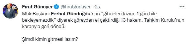 MHK'nin tarihi hakem operasyonu ters tepti! Ferhat Gündoğdu'ya benzeri görülmemiş tepki var