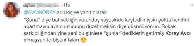 Kendisini öven takipçisine 'Şu' diyen cevap veren Koray Avcı'ya tepki yağıyor