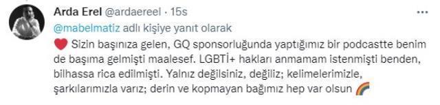 Yazar Arda Erel, Mabel Matiz'in ardından GQ ile yaşadığı olayı anlattı: LGBT hakları savunmamamı istediler