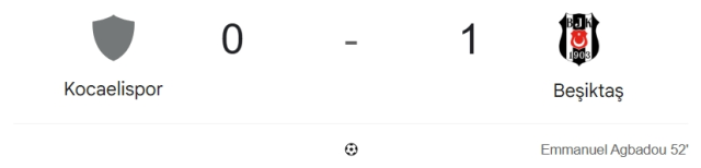 Kocaelispor Beşiktaş maç özeti ve golleri! (0-1) Kocaelispor Beşiktaş kaç kaç bitti, golleri kim attı?