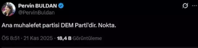 Pervin Buldan'ın silinen sosyal medya paylaşımı