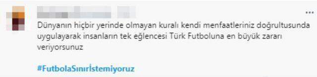 TFF'ye ihtar çeken Kulüpler Birliği'ne taraftarlardan tam destek: Futbola sınır istemiyoruz