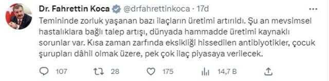 Son Dakika! Sağlık Bakanı Koca: Temininde zorluk yaşanan bazı ilaçların üretimi artırıldı
