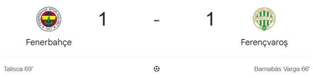 Fenerbahçe Ferencvaros maçı kaç kaç, bitti mi? MAÇ SONUCU! Fenerbahçe Ferencvaros golleri kim attı, canlı maç anlatımı!